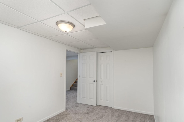 1073 Hawthorne Ave, Beecher, IL 60401 - finished below grade area with light carpet, baseboards, and stairs