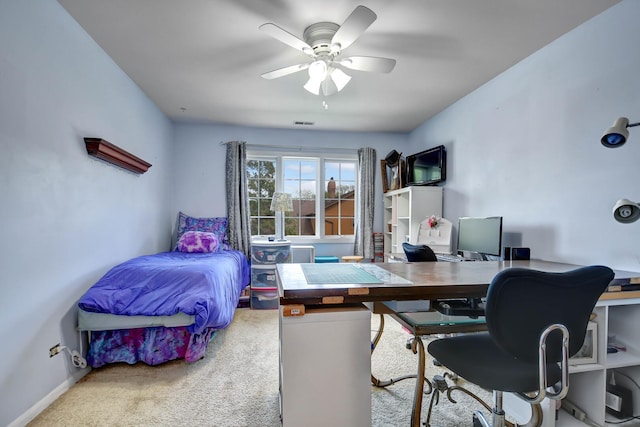 13228 S Westview Dr Unit 2A, Palos Heights, IL 60463 - bedroom featuring a desk, carpet floors, and baseboards