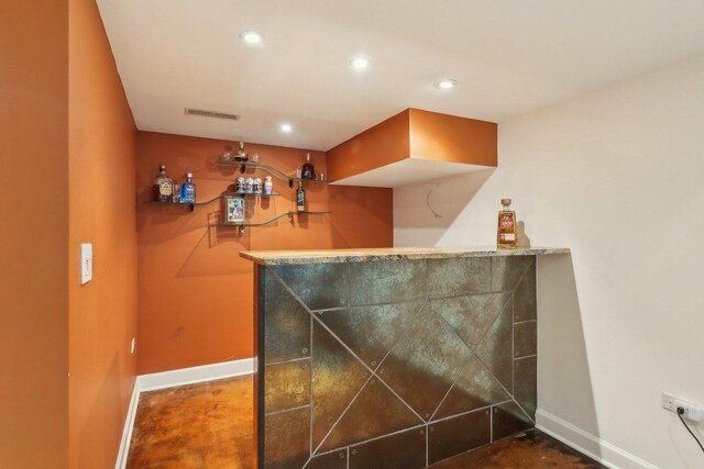 89 Huron St, Maywood, IL 60153 - indoor dry bar with baseboards and recessed lighting