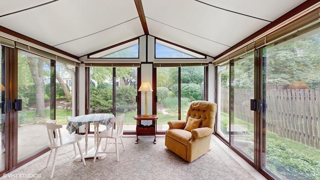 315 Carmelhead Ln, Schaumburg, IL 60193 - sunroom featuring vaulted ceiling