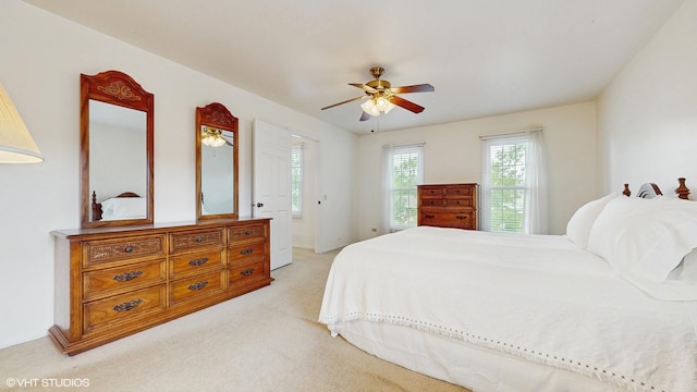 315 Carmelhead Ln, Schaumburg, IL 60193 - bedroom featuring light carpet and a ceiling fan