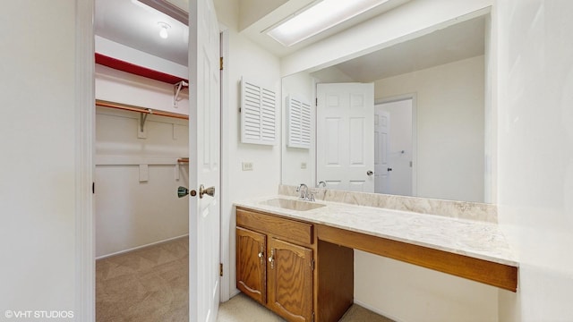 315 Carmelhead Ln, Schaumburg, IL 60193 - bathroom with vanity and a walk in closet