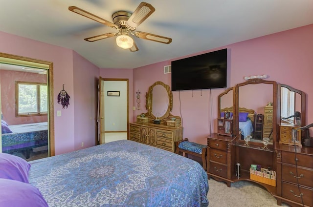 32911 Deer Ridge Dr, Wilmington, IL 60481 - carpeted bedroom featuring ceiling fan