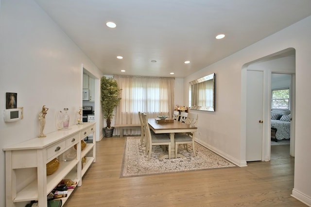 5025 Jerome Ave, Skokie, IL 60077 - dining area with light wood finished floors, recessed lighting, and baseboards