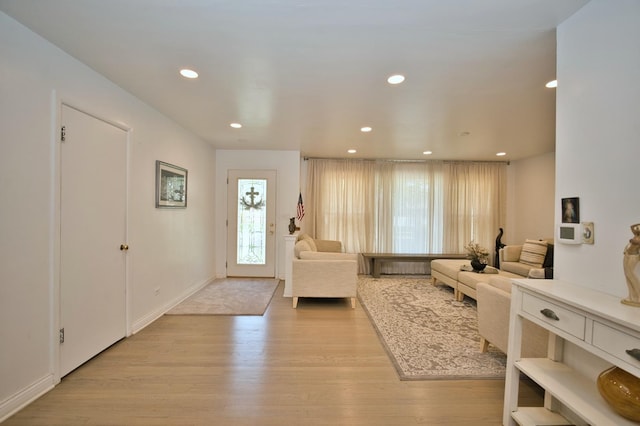 5025 Jerome Ave, Skokie, IL 60077 - living area with light wood-type flooring, recessed lighting, and baseboards