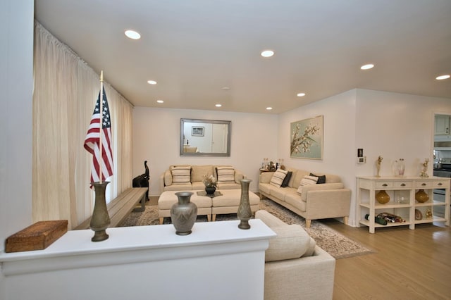 5025 Jerome Ave, Skokie, IL 60077 - living room featuring wood finished floors and recessed lighting