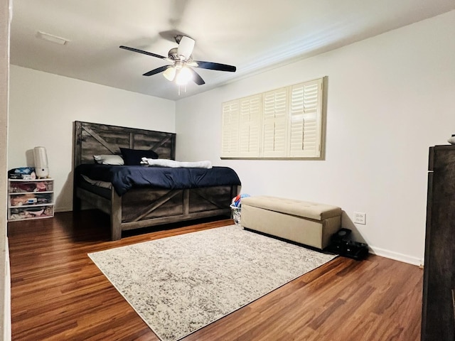 8605 Leclaire Ave, Burbank, IL 60459 - bedroom featuring wood finished floors, ceiling fan, and baseboards