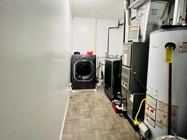8605 Leclaire Ave, Burbank, IL 60459 - utilities featuring washer / dryer and gas water heater