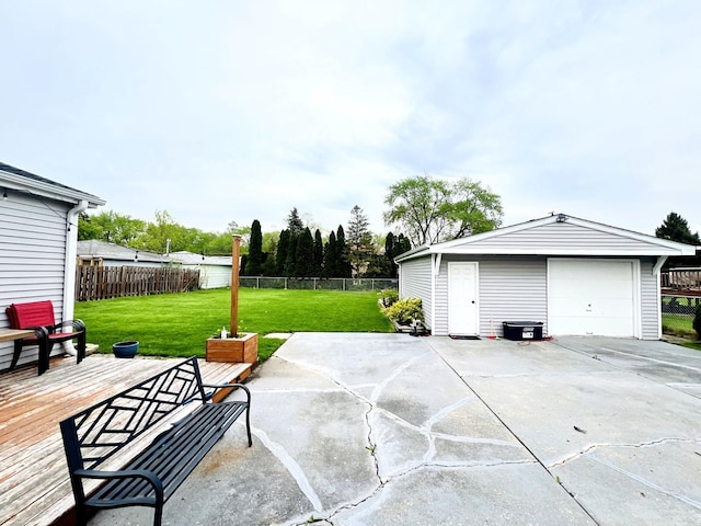 8605 Leclaire Ave, Burbank, IL 60459 - view of patio / terrace featuring an outbuilding, a garage, and concrete driveway