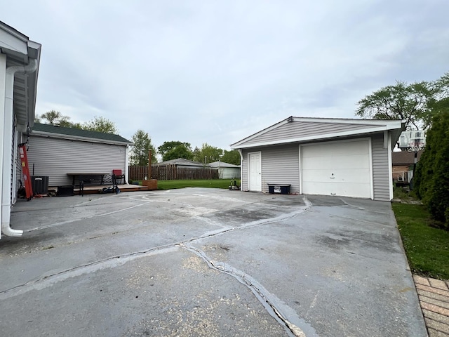 8605 Leclaire Ave, Burbank, IL 60459 - detached garage featuring fence and central air condition unit