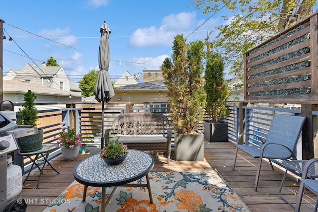 view of wooden deck
