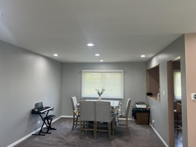 18840 May Ave, Homewood, IL 60430 - dining space featuring dark carpet and recessed lighting