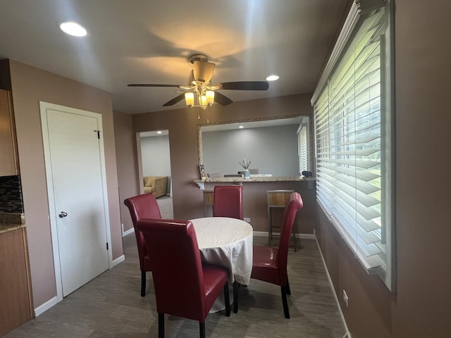 18840 May Ave, Homewood, IL 60430 - dining room with ceiling fan and recessed lighting