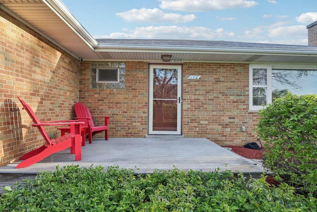 110 W Maude Ave, Arlington Heights, IL 60004 - doorway to property with brick siding and a deck