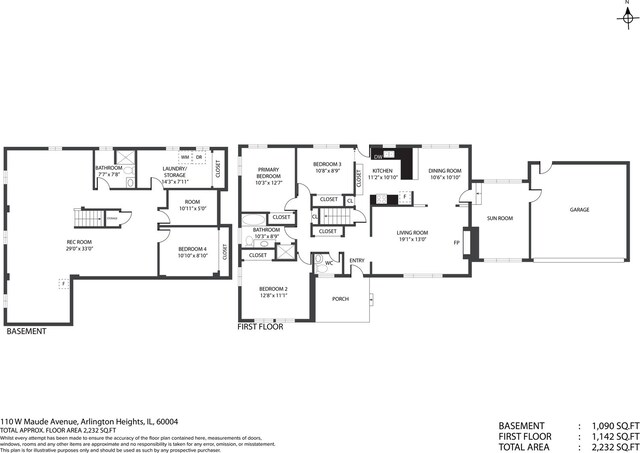 110 W Maude Ave, Arlington Heights, IL 60004 - home floor plan