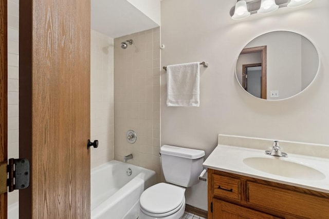 1836 71st St, Woodridge, IL 60517 - bathroom featuring shower / washtub combination, vanity, and toilet