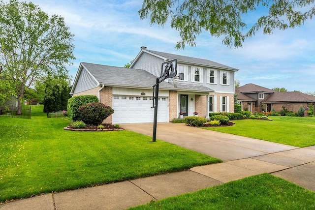 1836 71st St, Woodridge, IL 60517 - view of front facade featuring brick siding, concrete driveway, and a garage