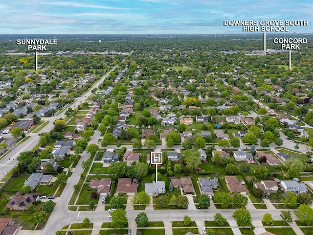 1836 71st St, Woodridge, IL 60517 - aerial perspective of suburban area