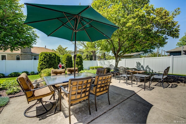 19634 Patricia Ln, Mokena, IL 60448 - view of patio / terrace with outdoor dining space and a fenced backyard