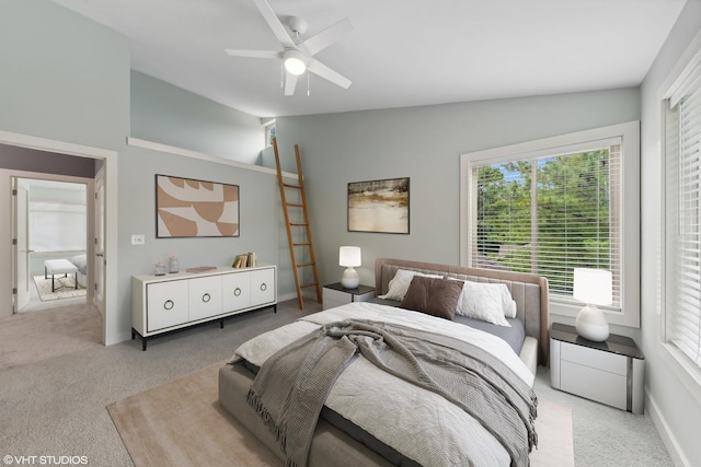 250 Whitney Rd, Lake Zurich, IL 60047 - bedroom featuring carpet flooring, multiple windows, ceiling fan, and baseboards