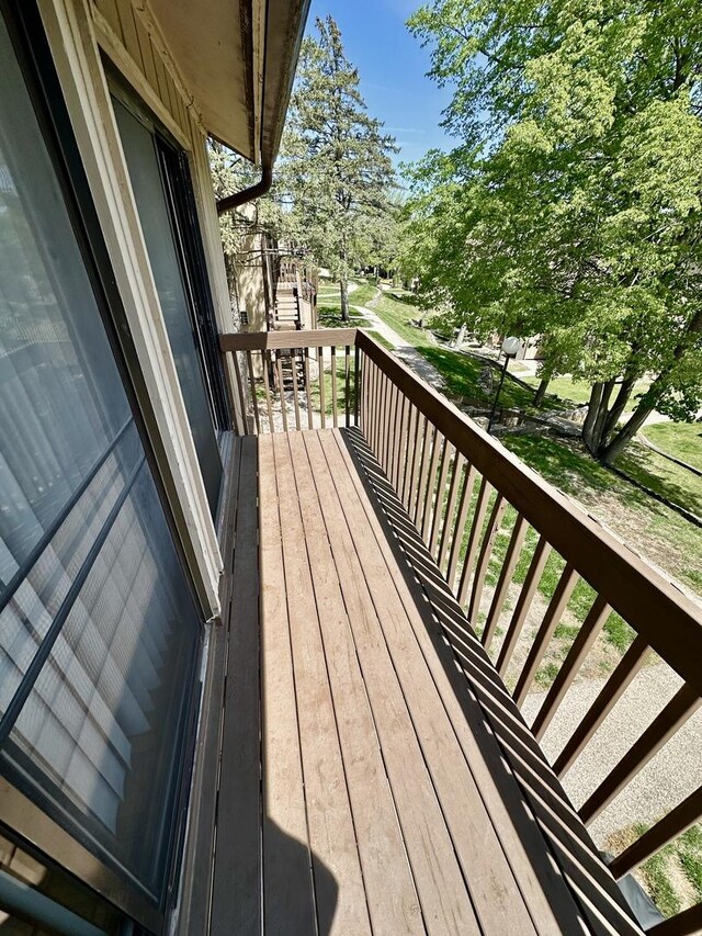 35 Montego Colony Unit 1, Fox Lake, IL 60020 - view of wooden terrace