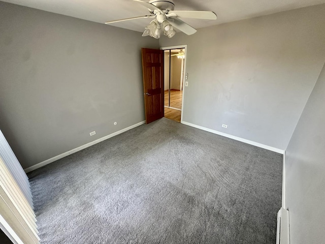 35 Montego Colony Unit 1, Fox Lake, IL 60020 - carpeted empty room with ceiling fan and baseboards