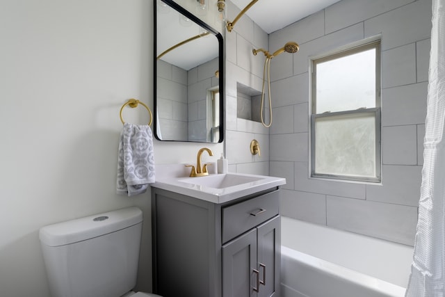 715 E 105th Pl, Chicago, IL 60628 - bathroom with shower / bath combo, vanity, and toilet