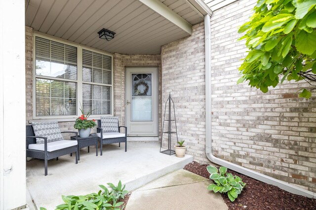 9051 Mansfield Dr, Tinley Park, IL 60487 - property entrance with brick siding