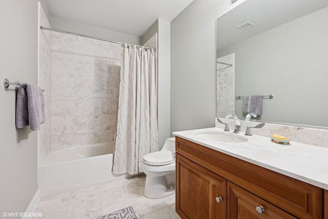 250 E Pearson St Unit 1306, Chicago, IL 60611 - full bathroom featuring toilet, vanity, and shower / bath combo with shower curtain