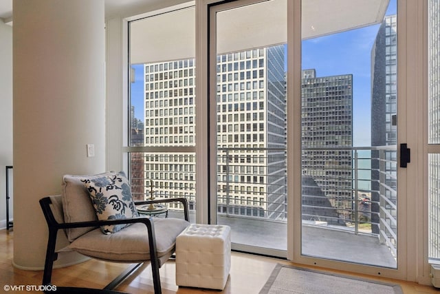250 E Pearson St Unit 1306, Chicago, IL 60611 - living area with a city view and healthy amount of natural light