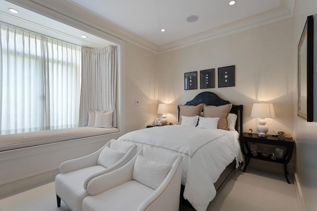 65 E Goethe St Unit 4N, Chicago, IL 60610 - bedroom with crown molding and recessed lighting