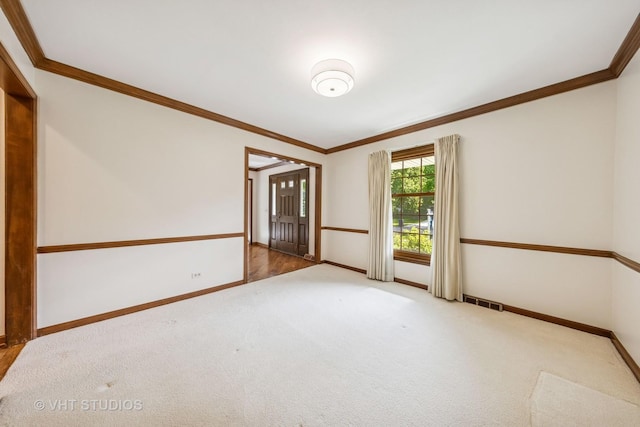 4222 Black Oak Dr, Lisle, IL 60532 - unfurnished room featuring carpet flooring, baseboards, and crown molding