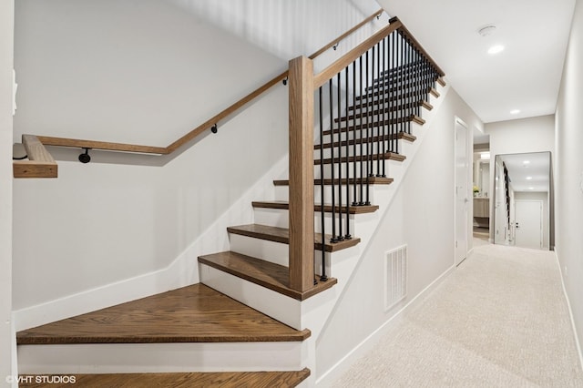 921 N Hoyne Ave Unit 1, Chicago, IL 60622 - stairway with baseboards and recessed lighting