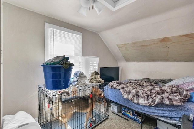 401 S Maple St, Urbana, IL 61801 - carpeted bedroom featuring lofted ceiling