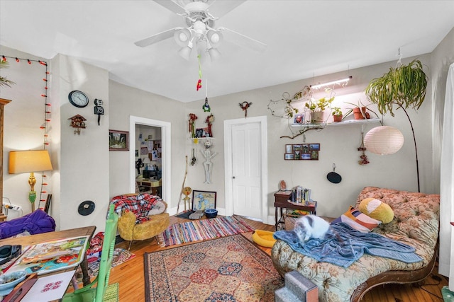 401 S Maple St, Urbana, IL 61801 - bedroom with wood finished floors and ceiling fan
