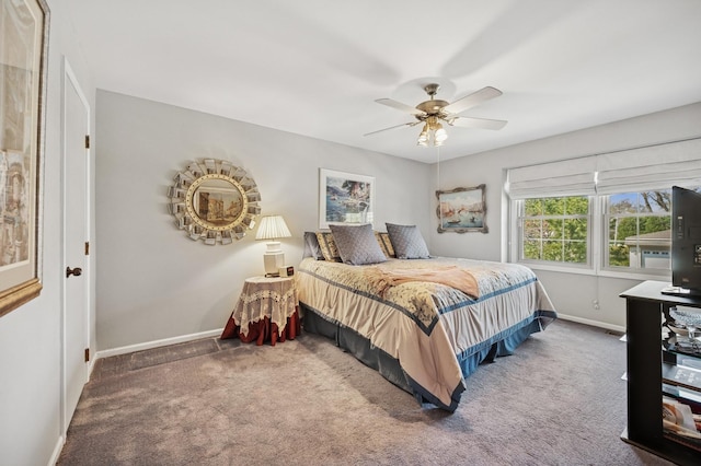1251 Country Ln, Deerfield, IL 60015 - carpeted bedroom featuring baseboards and ceiling fan