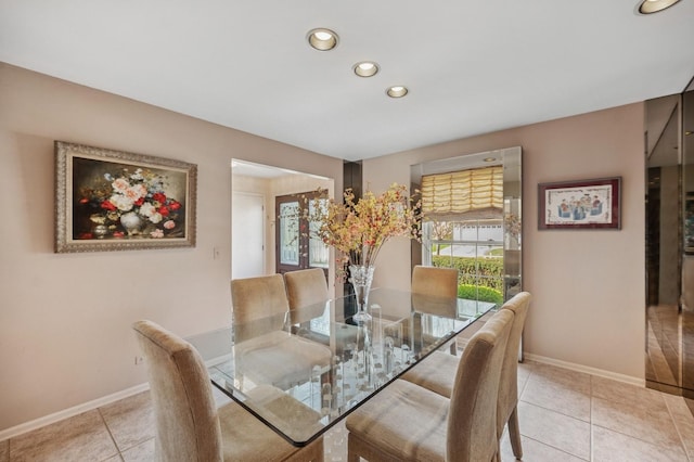 1251 Country Ln, Deerfield, IL 60015 - tiled dining space featuring recessed lighting and baseboards