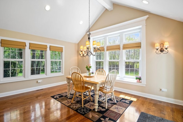 1527 Steeplechase Ct, Green Oaks, IL 60048 - dining room featuring a chandelier, healthy amount of natural light, wood finished floors, and recessed lighting