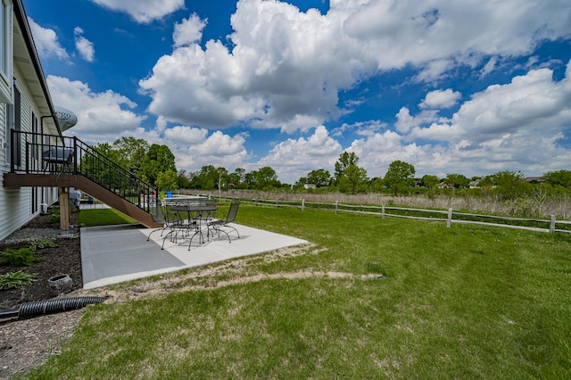 570 Sudbury Cir, Oswego, IL 60543 - view of yard with a patio area and stairway