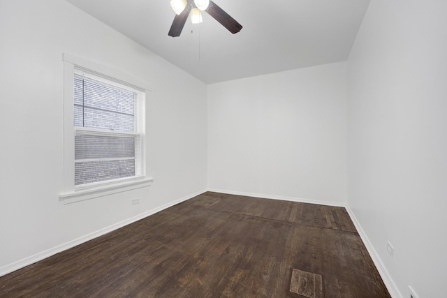 1022 N Lavergne Ave, Chicago, IL 60651 - empty room featuring wood finished floors, a ceiling fan, and baseboards