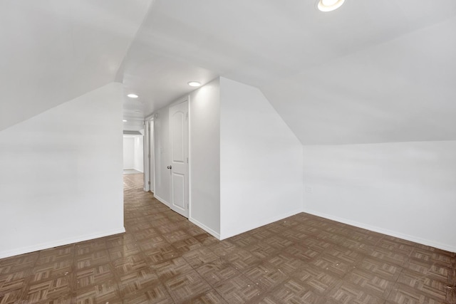 1022 N Lavergne Ave, Chicago, IL 60651 - additional living space featuring vaulted ceiling, baseboards, and recessed lighting