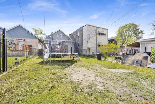1022 N Lavergne Ave, Chicago, IL 60651 - view of yard featuring a trampoline