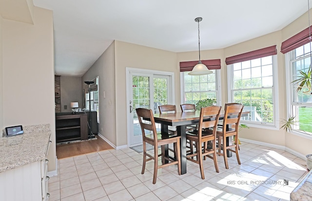 36708 Old Woods Trl, Gurnee, IL 60031 - dining space featuring light tile patterned floors and baseboards