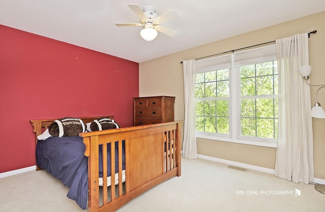36708 Old Woods Trl, Gurnee, IL 60031 - carpeted bedroom featuring baseboards and a ceiling fan