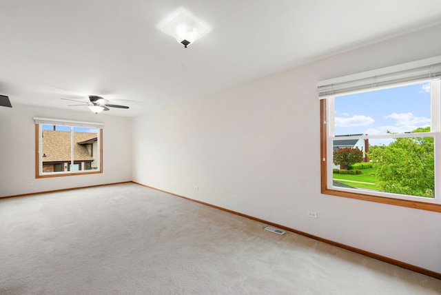 15540 Frances Ln, Orland Park, IL 60462 - empty room with carpet floors, baseboards, and a ceiling fan