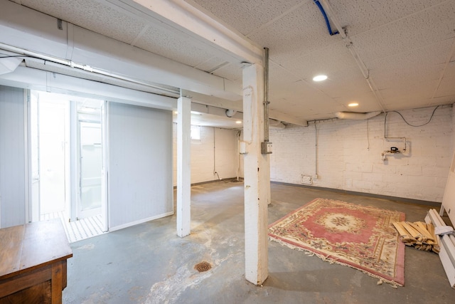 1521 W University Ave, Champaign, IL 61821 - unfinished basement featuring recessed lighting