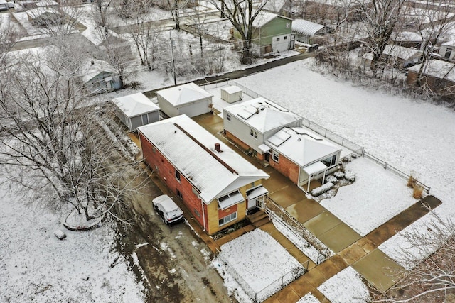 14821 Cooper Ave, Harvey, IL 60426 - snowy aerial view with a residential view