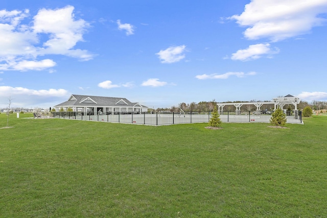 1187 Sonoma Ct, Pingree Grove, IL 60140 - view of yard with a pergola