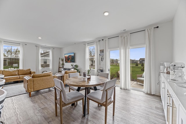 1187 Sonoma Ct, Pingree Grove, IL 60140 - dining space featuring light wood-type flooring and recessed lighting