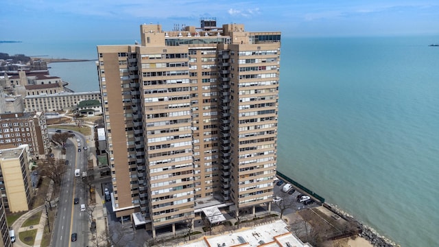 6301 N Sheridan Rd Unit 11D, Chicago, IL 60660 - view of building exterior with a water view and a city view
